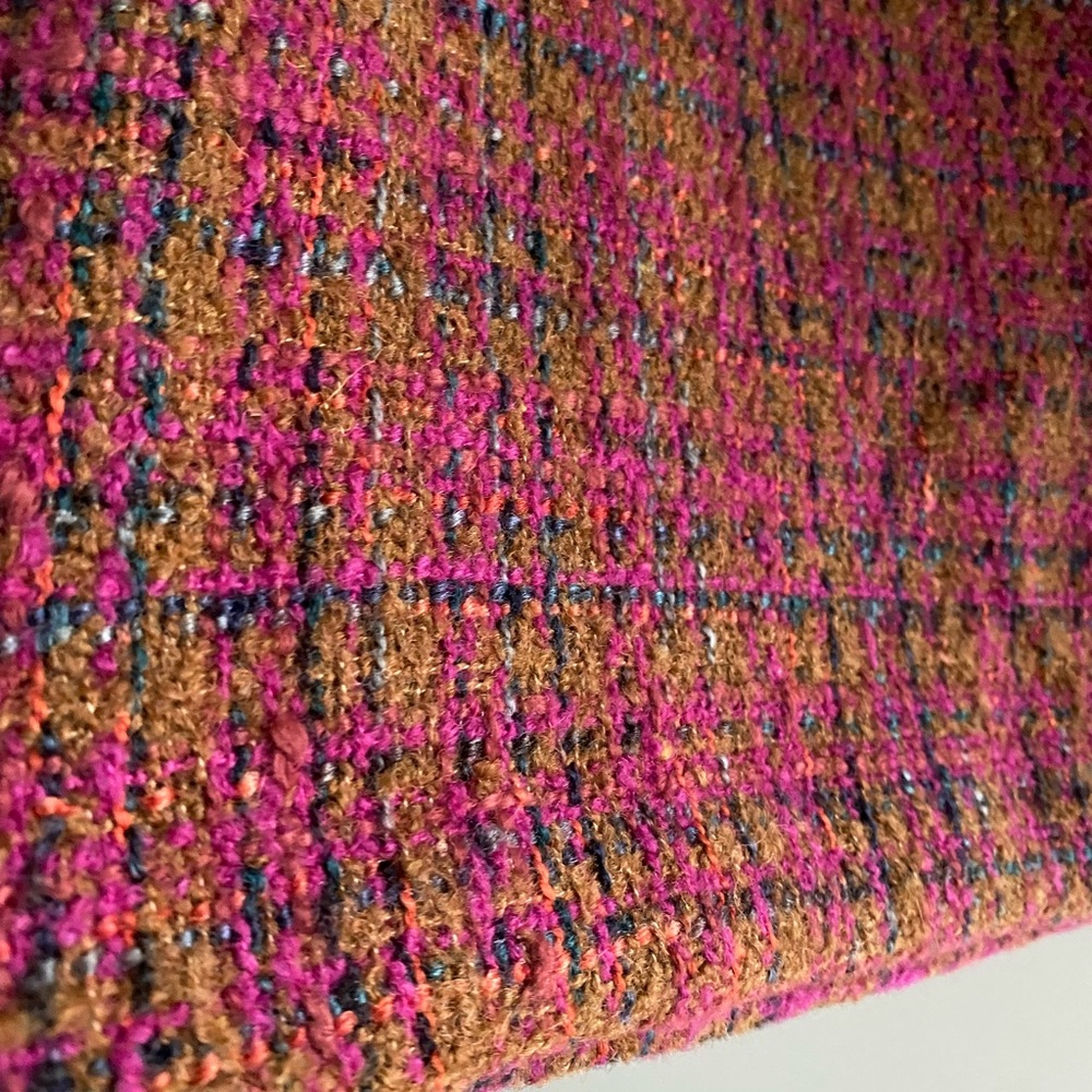 New‎ Skies Are Blue burgundy and brown tweed  mini skirt Christmas gift Holiday - Picture 3 of 10